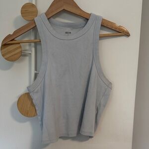 Anthropologie Maeve Soft Ribbed Tank Top in Light Blue